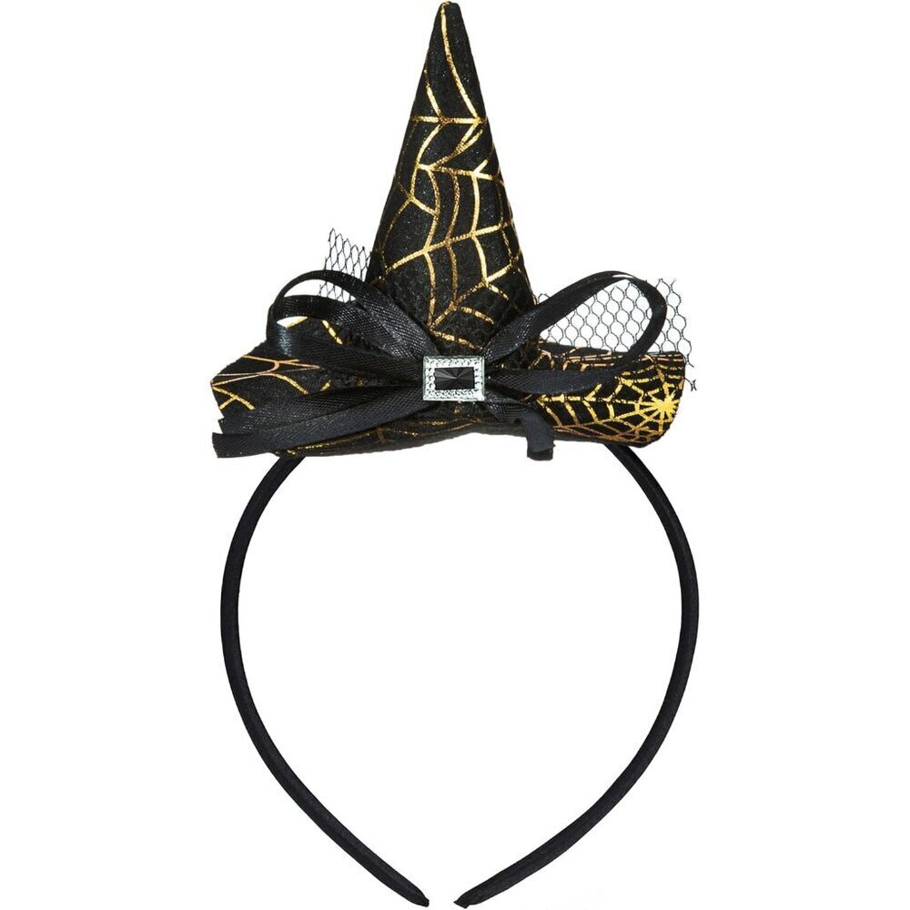 Halloween Witch Hat Headband Women Fancy Dress Cosplay Hair Accessory Veil